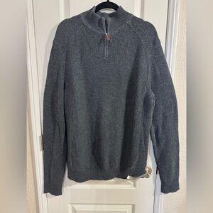 Banana Republic Men's Charcoal Zip-Up Sweater